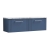 Nuie Deco Wall Hung 2-Drawer Vanity Unit with Carrera Marble Worktop 1200mm Wide - Satin Blue | Thumbnail Image