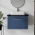 Nuie Deco Wall Hung 1-Drawer Vanity Unit with Sparkling Black Worktop 600mm Wide - Satin Blue
