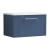 Nuie Deco Wall Hung 1-Drawer Vanity Unit with Sparkling White Worktop 600mm Wide - Satin Blue