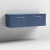 Nuie Deco Wall Hung 2-Drawer Vanity Unit with Worktop 1200mm Wide - Satin Blue