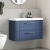 Nuie Deco Wall Hung 2-Drawer Vanity Unit with Basin-2 800mm Wide - Satin Blue | Thumbnail Image