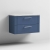 Nuie Deco Wall Hung 2-Drawer Vanity Unit with Bellato Grey Worktop 800mm Wide - Satin Blue