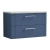 Nuie Deco Wall Hung 2-Drawer Vanity Unit with Bellato Grey Worktop 800mm Wide - Satin Blue