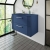 Nuie Deco Wall Hung 2-Drawer Vanity Unit with Worktop 800mm Wide - Satin Blue