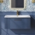 Nuie Deco Wall Hung 1-Drawer Vanity Unit with Basin-4 800mm Wide - Satin Blue