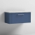Nuie Deco Wall Hung 1-Drawer Vanity Unit with Bellato Grey Worktop 800mm Wide - Satin Blue