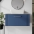Nuie Deco Wall Hung 1-Drawer Vanity Unit with Bellato Grey Worktop 800mm Wide - Satin Blue