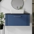 Nuie Deco Wall Hung 1-Drawer Vanity Unit with Sparkling Black Worktop 800mm Wide - Satin Blue