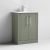 Nuie Deco Floor Standing 2-Door Vanity Unit with Basin-2 600mm Wide - Satin Green