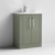 Nuie Deco Floor Standing 2-Door Vanity Unit with Basin-4 600mm Wide - Satin Green