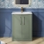 Nuie Deco Floor Standing 2-Door Vanity Unit with Basin-4 600mm Wide - Satin Green