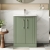 Nuie Deco Floor Standing 2-Door Vanity Unit with Basin-4 600mm Wide - Satin Green | Thumbnail Image