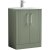 Nuie Deco Floor Standing 2-Door Vanity Unit with Basin-4 600mm Wide - Satin Green