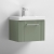 Nuie Deco Wall Hung 1-Drawer Vanity Unit with Basin-1 500mm Wide - Satin Green