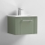 Nuie Deco Wall Hung 1-Drawer Vanity Unit with Basin-2 500mm Wide - Satin Green