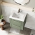 Nuie Deco Wall Hung 2-Drawer Vanity Unit with Basin-2 500mm Wide - Satin Green | Thumbnail Image