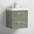 Nuie Deco Wall Hung 2-Drawer Vanity Unit with Basin-3 500mm Wide - Satin Green