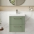 Nuie Deco Wall Hung 2-Drawer Vanity Unit with Basin-3 500mm Wide - Satin Green