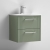 Nuie Deco Wall Hung 2-Drawer Vanity Unit with Basin-4 500mm Wide - Satin Green
