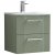Nuie Deco Wall Hung 2-Drawer Vanity Unit with Basin-4 500mm Wide - Satin Green