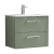 Nuie Deco Wall Hung 2-Drawer Vanity Unit with Basin-2 600mm Wide - Satin Green