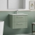 Nuie Deco Wall Hung 2-Drawer Vanity Unit with Basin-2 600mm Wide - Satin Green