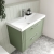 Nuie Deco Wall Hung 2-Drawer Vanity Unit with Basin-3 600mm Wide - Satin Green | Thumbnail Image