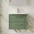 Nuie Deco Wall Hung 2-Drawer Vanity Unit with Basin-4 600mm Wide - Satin Green | Thumbnail Image