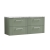 Nuie Deco Wall Hung 4-Drawer Vanity Unit with Carrera Marble Worktop 1200mm Wide - Satin Green | Thumbnail Image