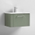 Nuie Deco Wall Hung 1-Drawer Vanity Unit with Basin-2 600mm Wide - Satin Green