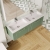 Nuie Deco Wall Hung 2-Drawer Vanity Unit with Double Polymarble Basin 1200mm Wide - Satin Green | Thumbnail Image