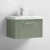 Nuie Deco Wall Hung 1-Drawer Vanity Unit with Basin-3 600mm Wide - Satin Green