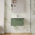 Nuie Deco Wall Hung 1-Drawer Vanity Unit with Basin-4 600mm Wide - Satin Green