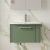 Nuie Deco Wall Hung 1-Drawer Vanity Unit with Basin-4 600mm Wide - Satin Green