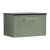 Nuie Deco Wall Hung 1-Drawer Vanity Unit with Sparkling Black Worktop 600mm Wide - Satin Green