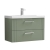 Nuie Deco Wall Hung 2-Drawer Vanity Unit with Basin-3 800mm Wide - Satin Green