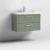 Nuie Deco Wall Hung 2-Drawer Vanity Unit with Basin-3 800mm Wide - Satin Green