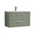 Nuie Deco Wall Hung 2-Drawer Vanity Unit with Basin-4 800mm Wide - Satin Green