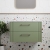 Nuie Deco Wall Hung 2-Drawer Vanity Unit with Carrera Marble Worktop 800mm Wide - Satin Green | Thumbnail Image