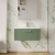 Nuie Deco Wall Hung 1-Drawer Vanity Unit with Basin-1 800mm Wide - Satin Green | Thumbnail Image
