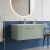 Nuie Deco Wall Hung 1-Drawer Vanity Unit with Basin-4 800mm Wide - Satin Green