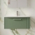 Nuie Deco Wall Hung 1-Drawer Vanity Unit with Basin-4 800mm Wide - Satin Green