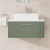 Nuie Deco Wall Hung 1-Drawer Vanity Unit with Carrera Marble Worktop 800mm Wide - Satin Green | Thumbnail Image