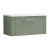 Nuie Deco Wall Hung 1-Drawer Vanity Unit with Sparkling White Worktop 800mm Wide - Satin Green