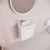 Nuie Deco Compact Wall Hung 1-Door Vanity Unit with Basin 400mm Wide - Satin White | Thumbnail Image