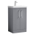 Nuie Deco Floor Standing 2-Door Vanity Unit with Basin-1 500mm Wide - Satin Grey