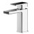 Nuie Windon Square Mono Basin Mixer Tap with Push Button Waste - Chrome