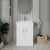 Nuie Eden Floor Standing 2-Door Vanity Unit with Basin-1 600mm Wide - Gloss White