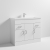 Nuie Eden Floor Standing 3-Door Vanity Unit and Basin-1 Gloss White - 1000mm Wide
