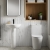 Nuie Fenton Rimless Open Back Close Coupled Toilet with Push Button Cistern - Soft Close Seat | Thumbnail Image